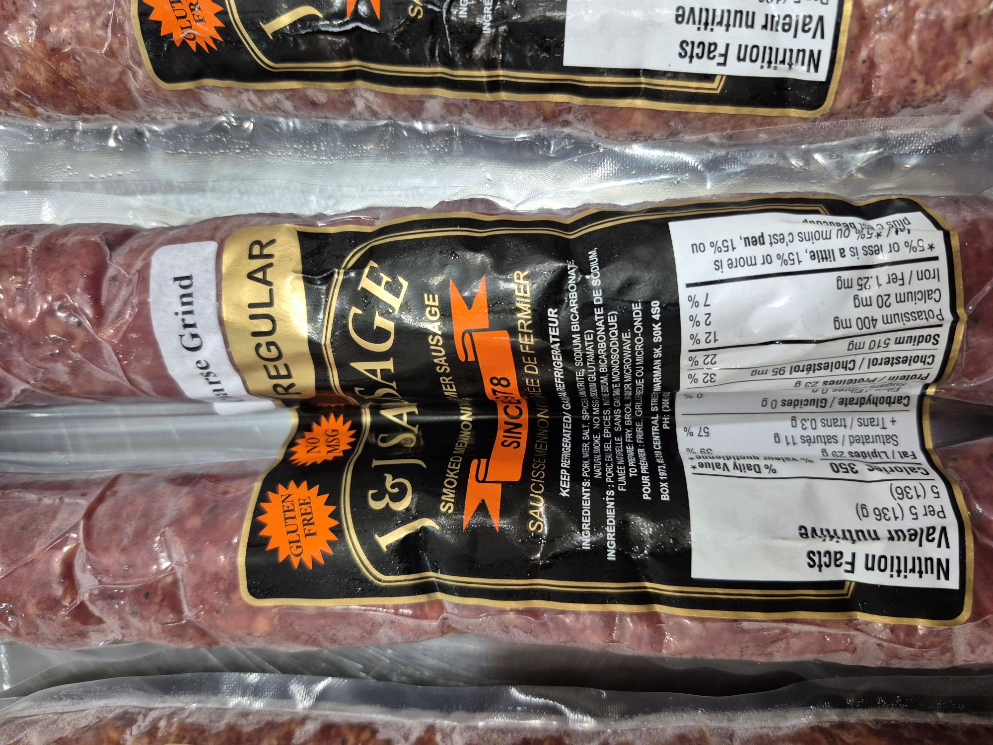 Farmer Sausage - Regular Coarse Ground